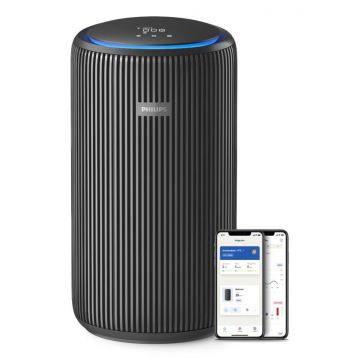 Purificator de aer inteligent Philips 3200 series AC3221/13, 520 m3/h, 135 mp, 36 W, Control aplicatie, Filtre HEPA si carbon (Antracit)